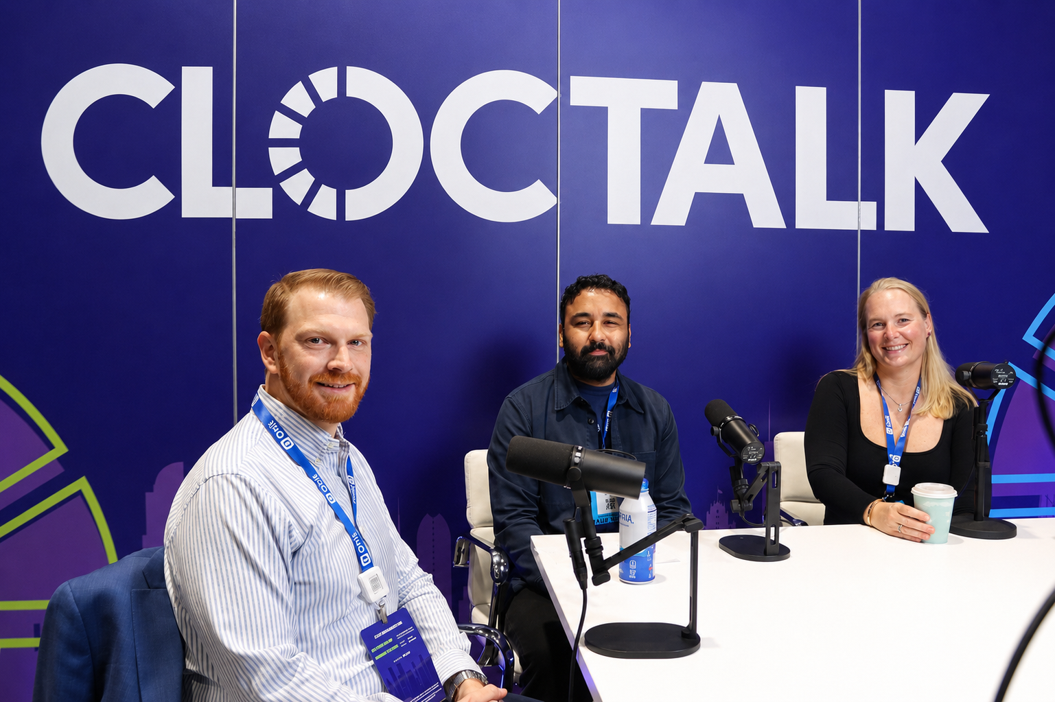 CLOC Talk podcast recording at the Neota booth