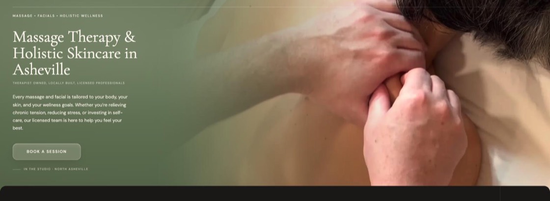Asheville Massage & Wellness homepage
