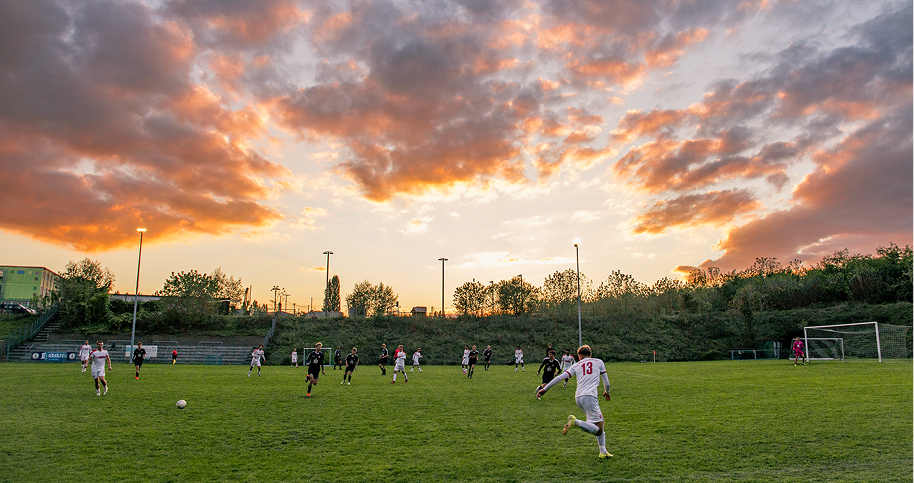 Sunset training field
