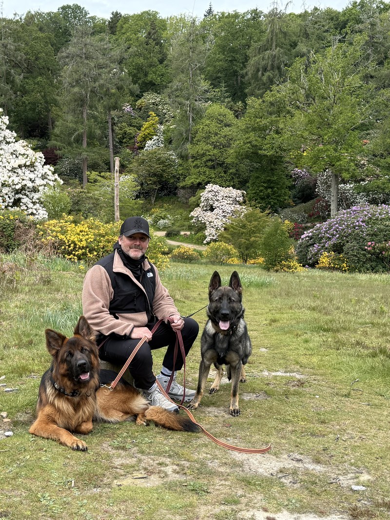Sonny and Puro in the garden