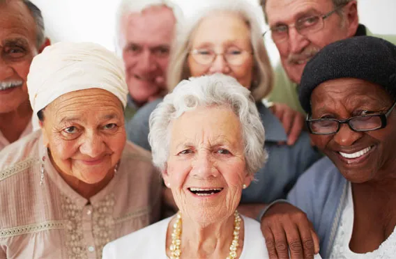 Group of smiling senior patients