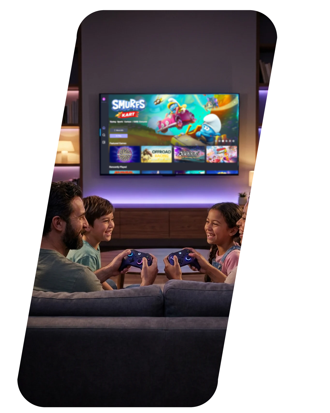 Family playing PHYND together