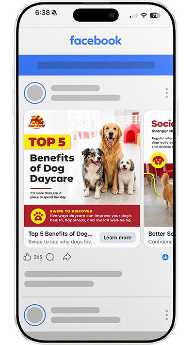 Facebook carousel ad graphic