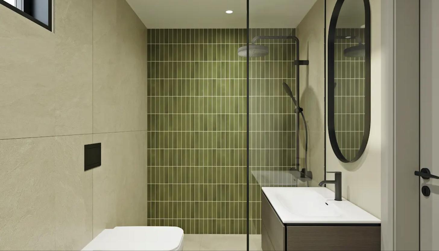 Bathroom with walk-in shower
