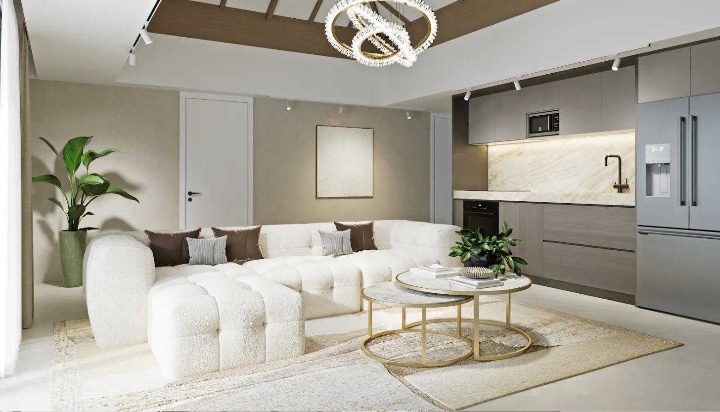 Living and dining area