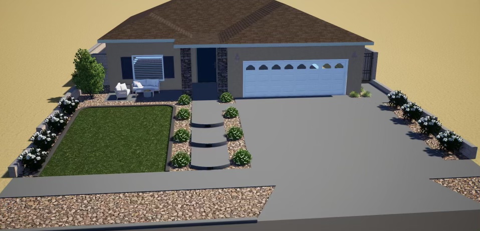 Before: original front yard