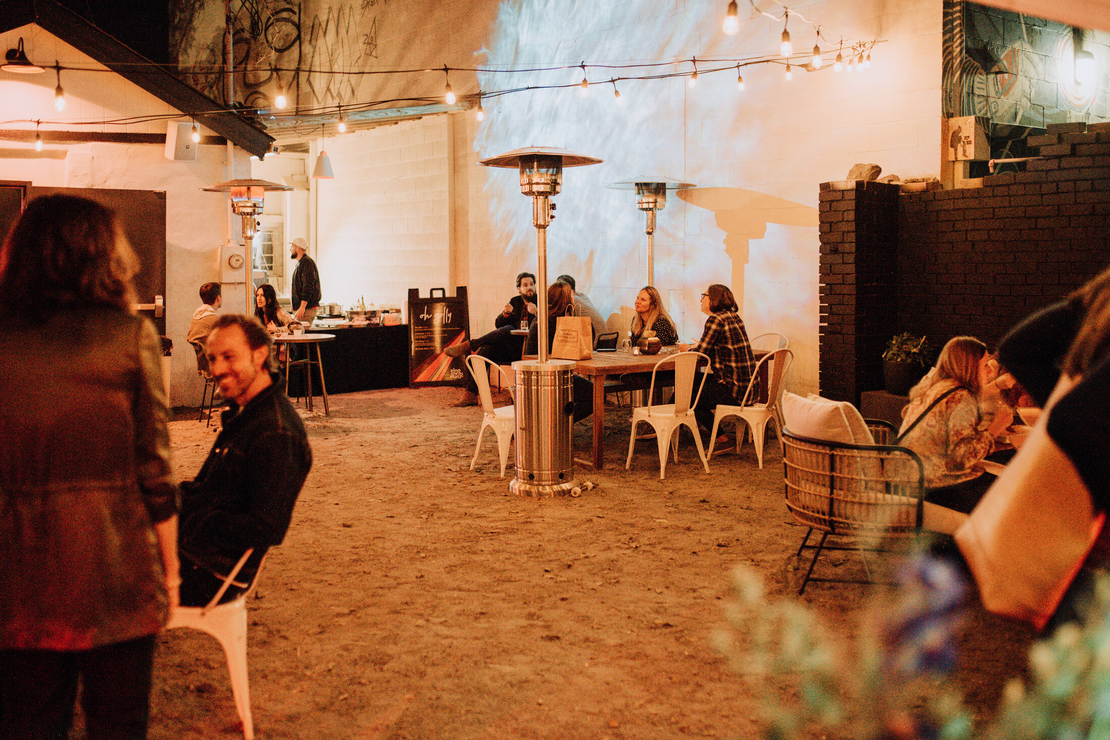 Indoor-outdoor dinner at Banshee House