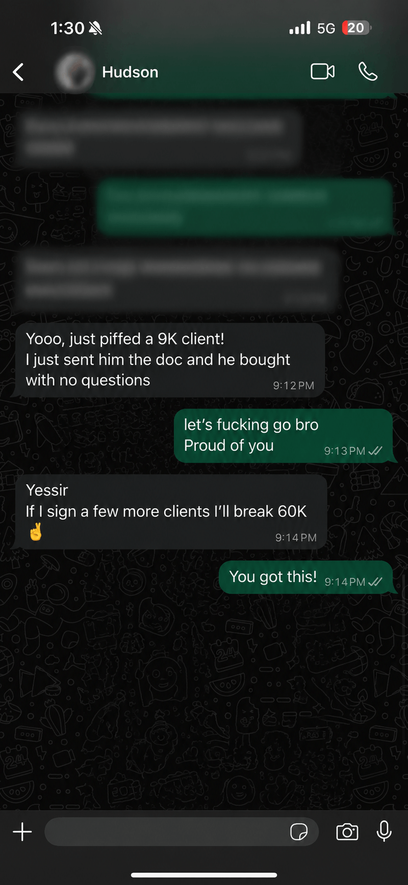 Client revenue result