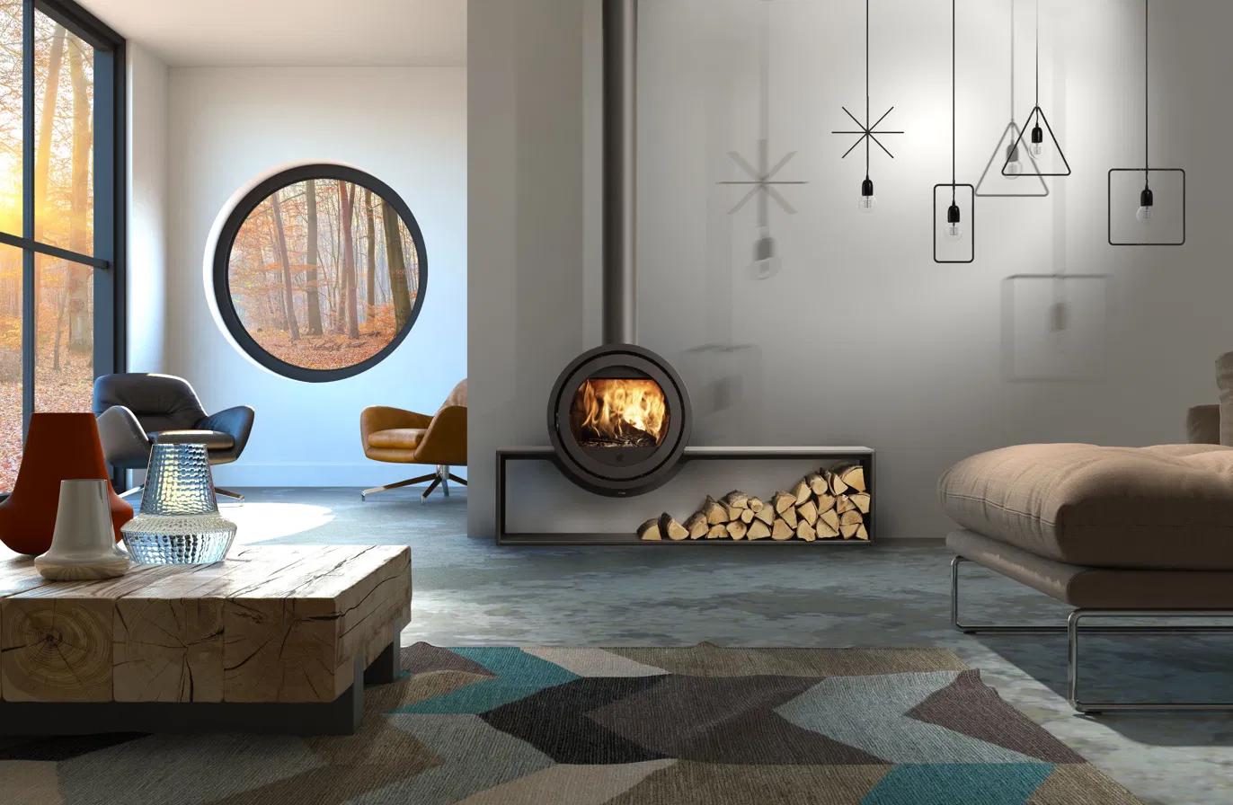 Cheminée design installée par CR Habitat à Agen