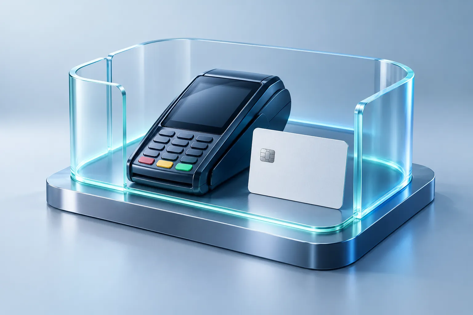 A payment terminal and a blank payment card protected by an isolated data boundary