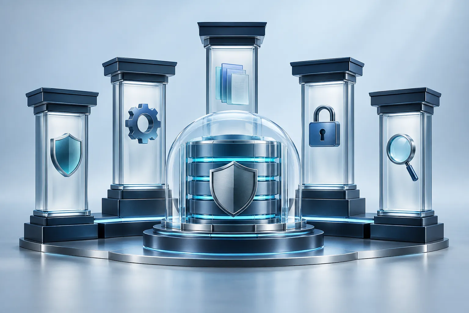 Five distinct assurance pillars supporting a protected enterprise information archive