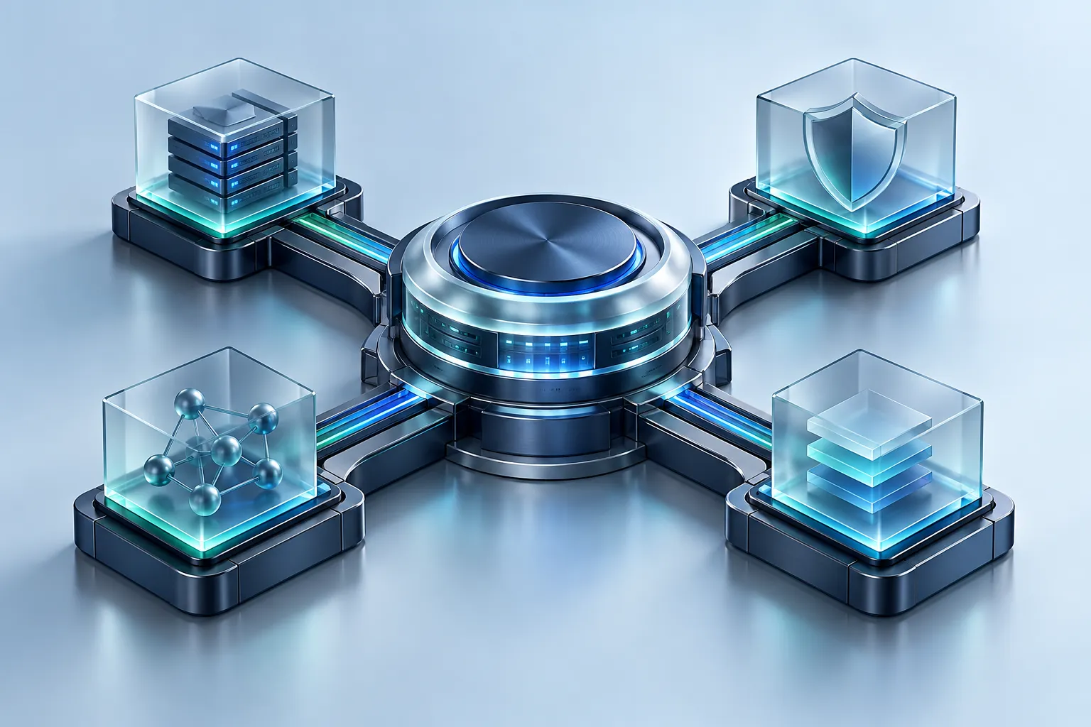 Four distinct security functions joined into one precision-engineered infrastructure core