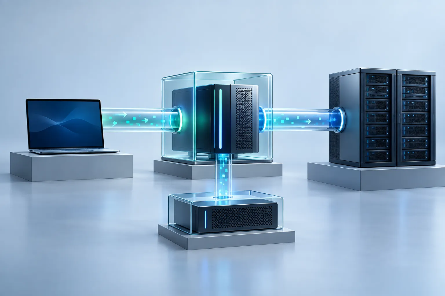 An architectural secure access gateway mediating between a workstation and privileged server with a separate recording module