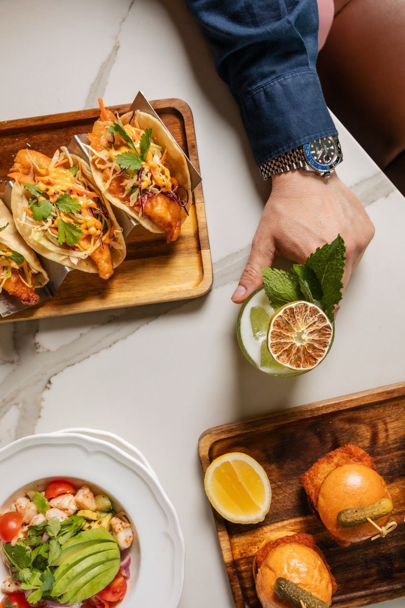 Americano tacos and cocktail