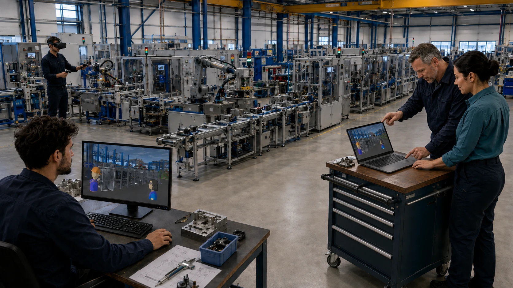 Teamwork with WeAre in an industrial plant