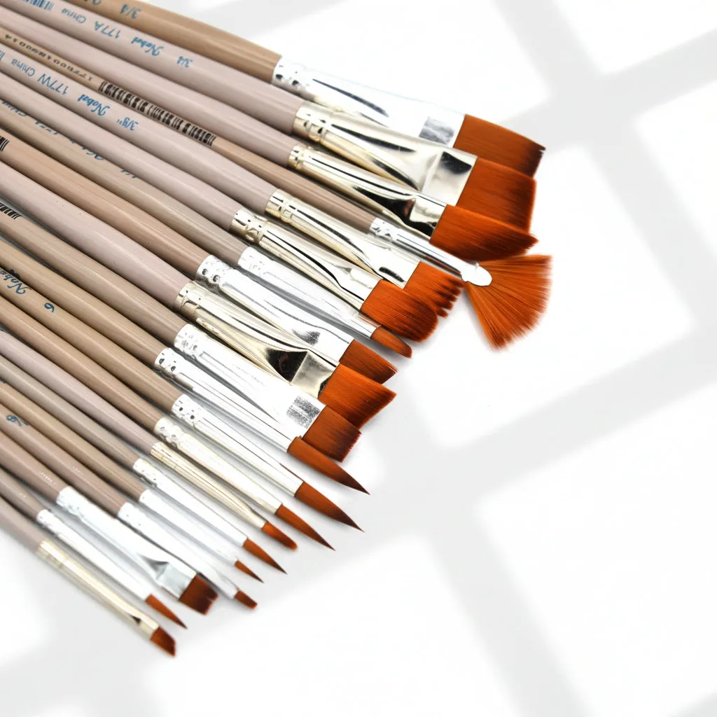 Comet Golden Synthetic Short Handle Brush — Nobel