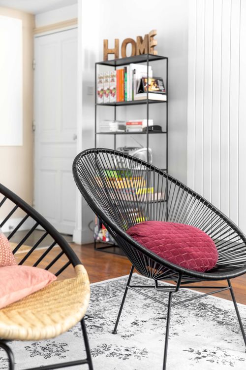 A reading corner in the living room