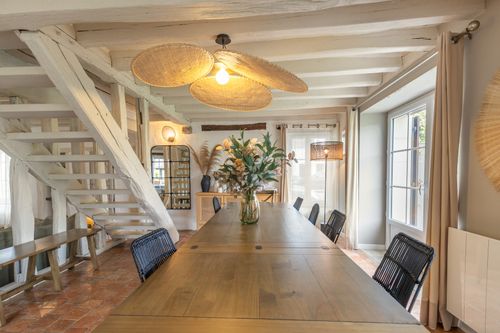 The large dining table for ten