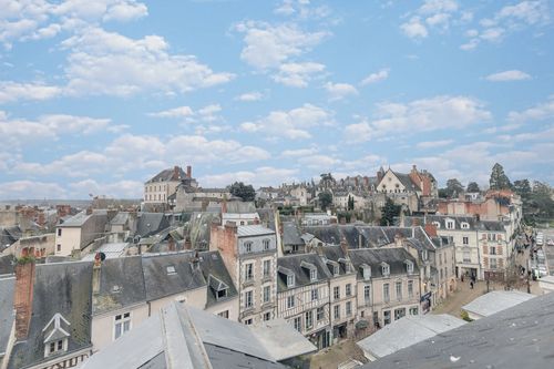 Views of the Royal Château and the rooftops of Blois