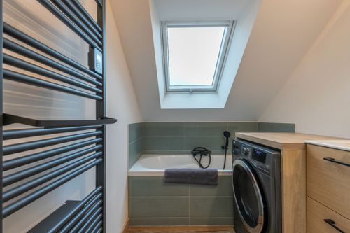 The bathroom with bathtub