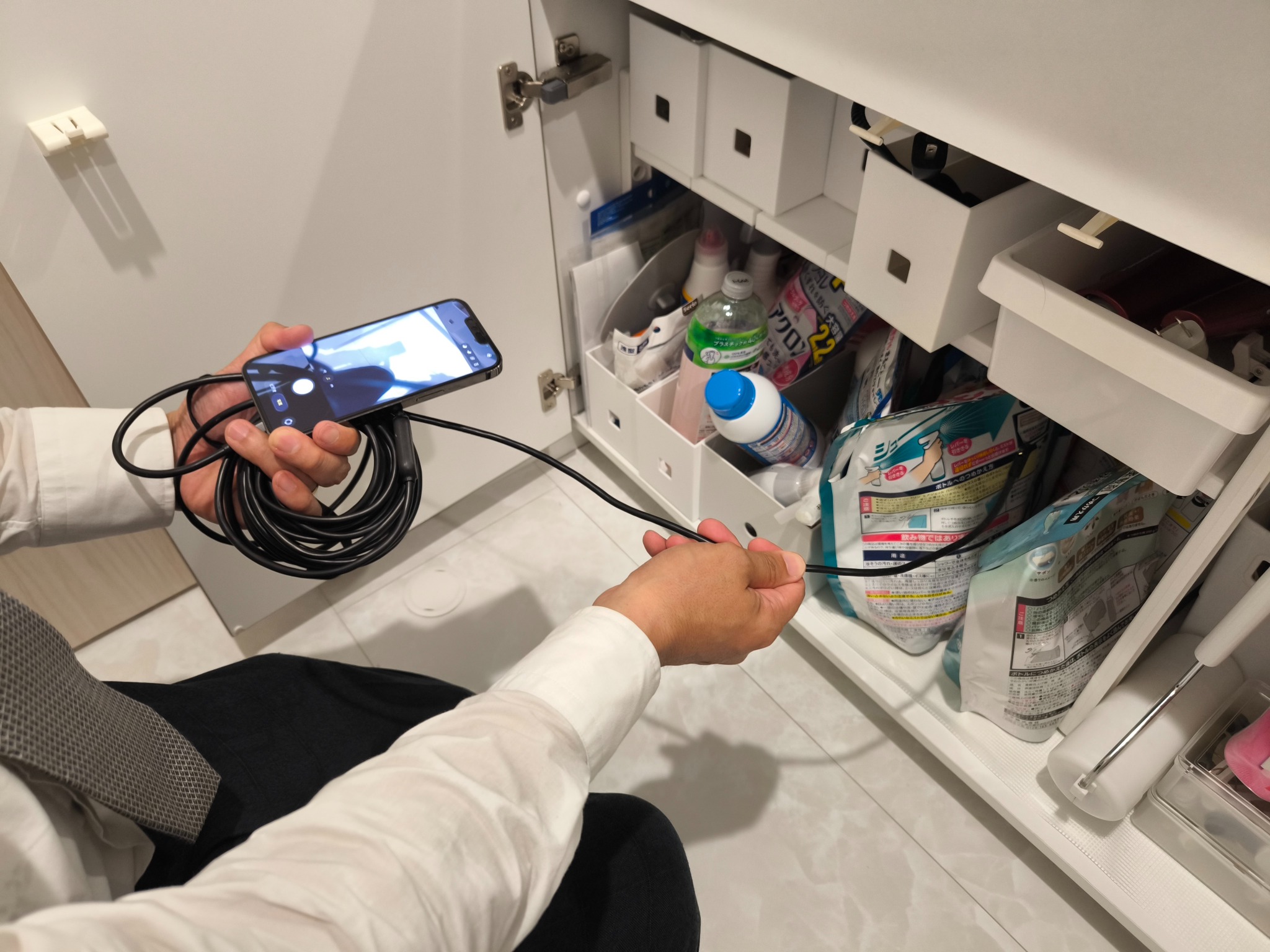 確認に使う機器と手元