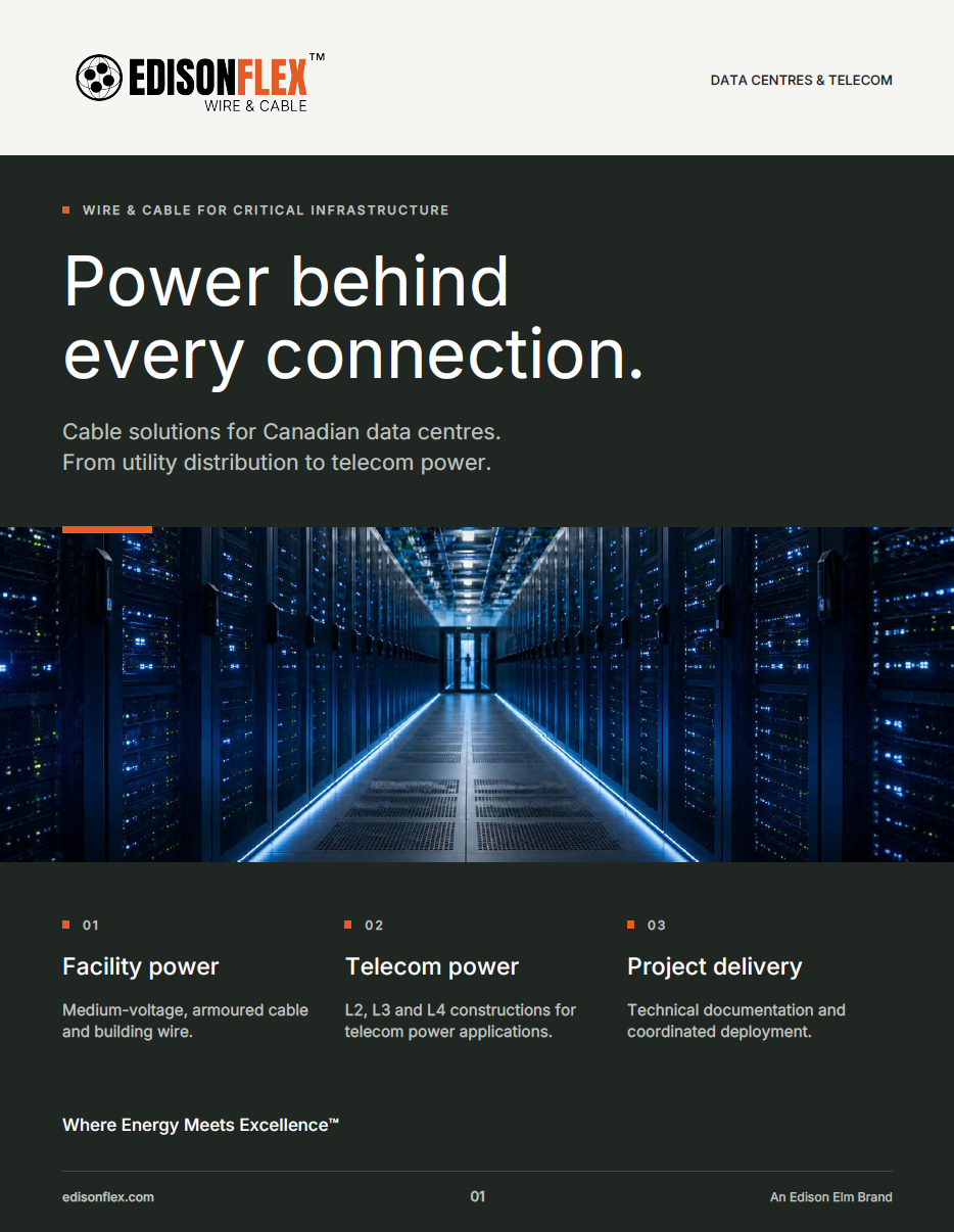 EdisonFlex Data Centres & Telecom brochure cover