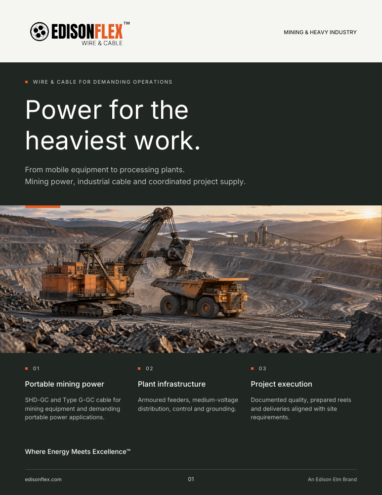EdisonFlex Mining & Heavy Industry brochure cover