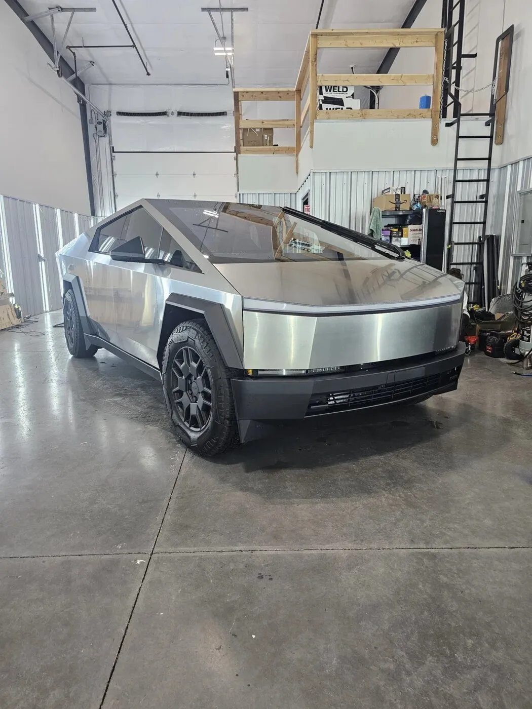 Tesla Cybertruck before paint protection film install