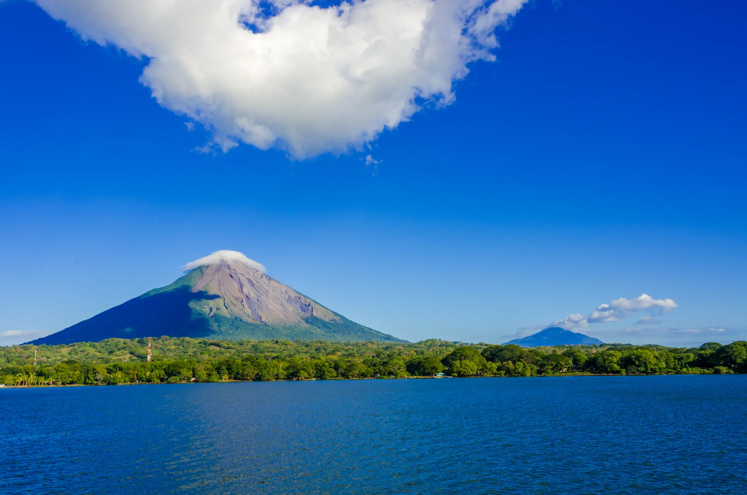 Concepción Volcano rising beyond Lake Nicaragua
