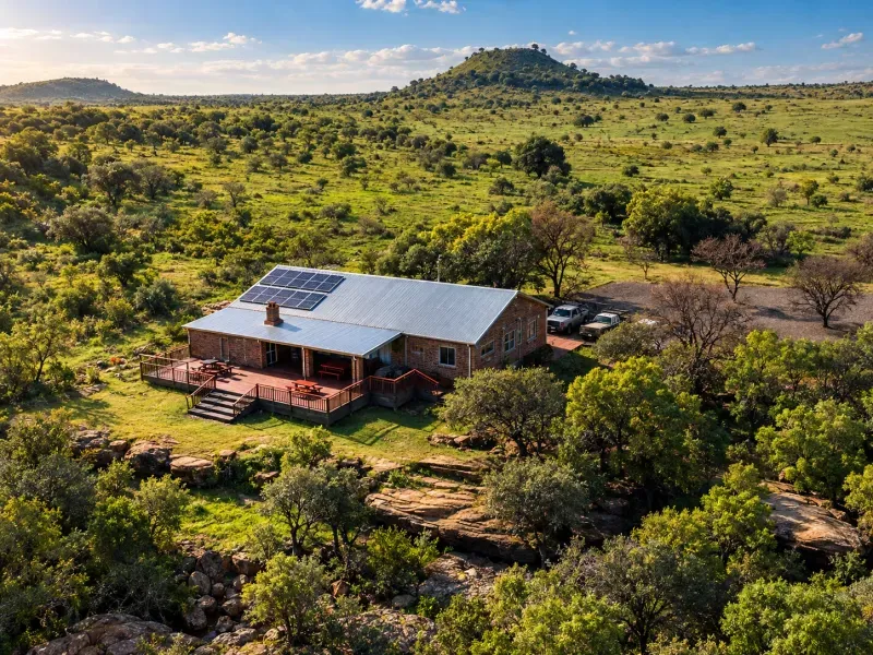Dassie Lodge — dassie lodge and the surrounding veld