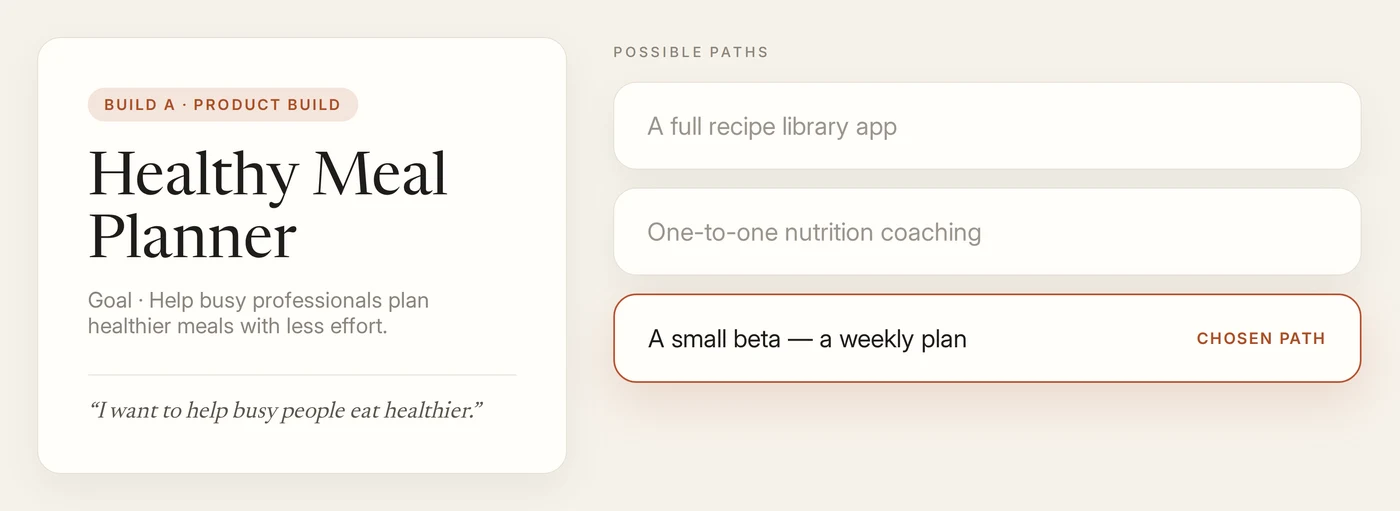 Orbitan Define screen from a real Build: Healthy Meal Planner.