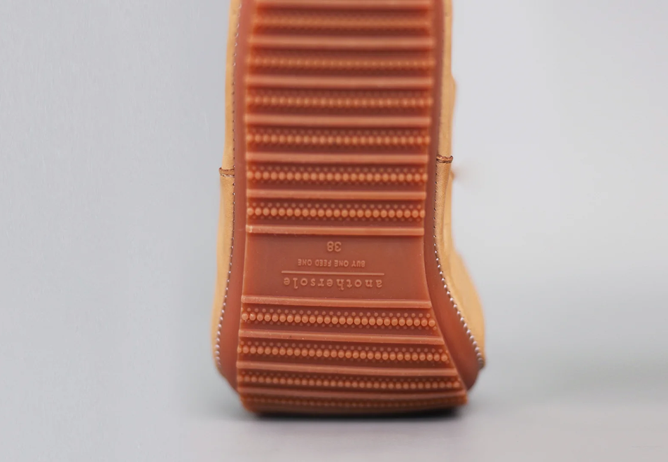 Flexible rubber sole