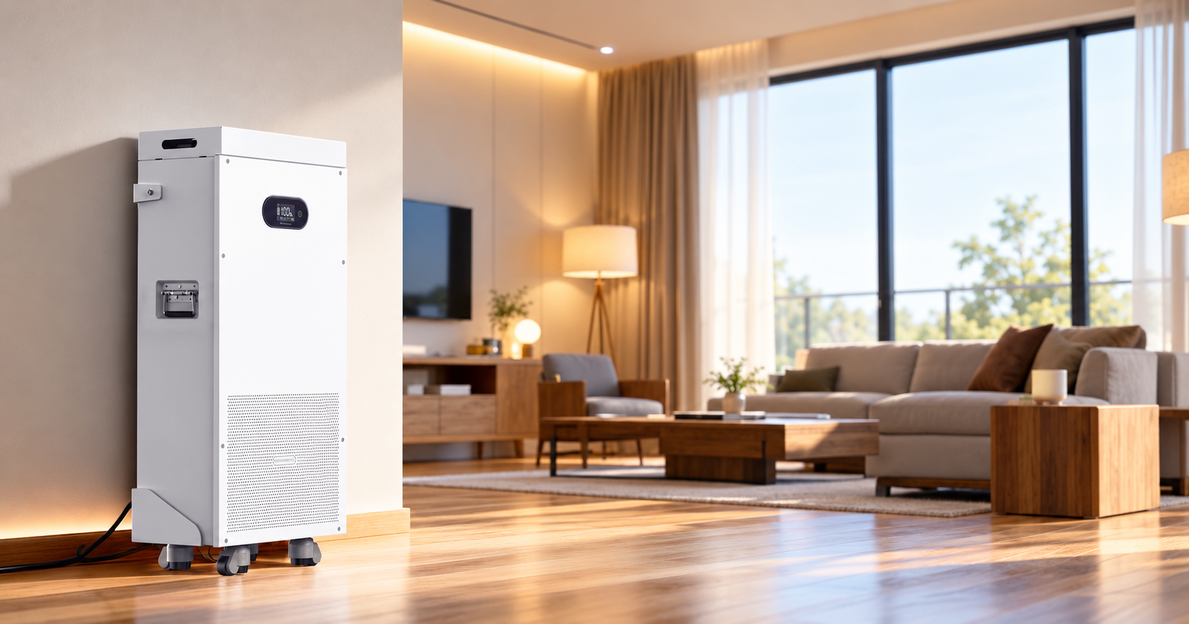 Energy storage battery in a warm home setting