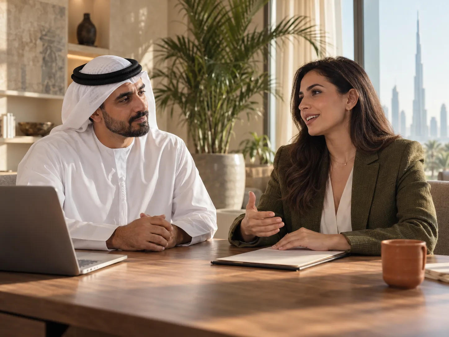 A DHCC setup adviser talking with a founder