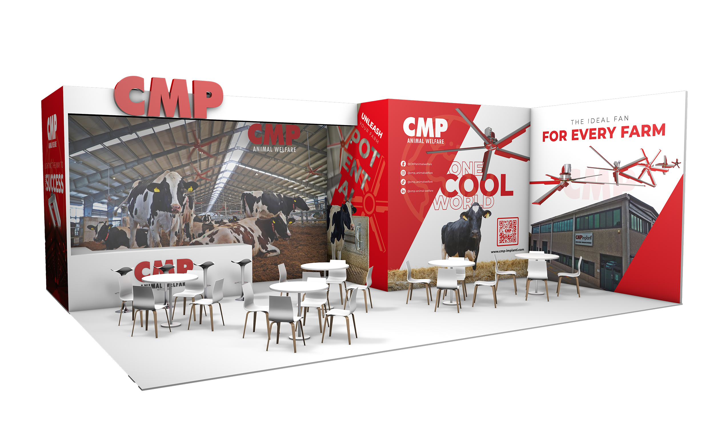 Rendering dello stand CMP Animal Welfare
