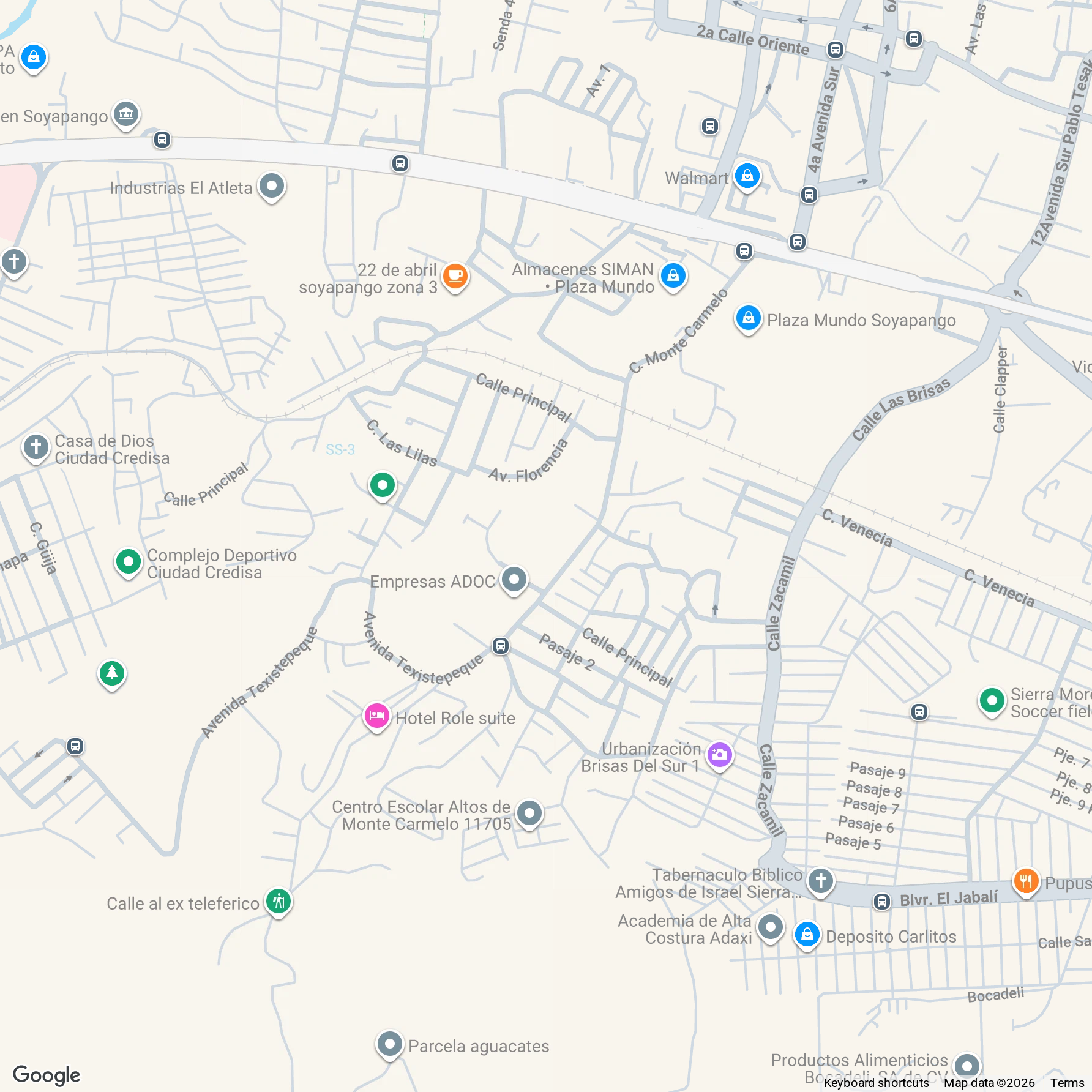 Mapa de referencia de Anida Montecarmelo
