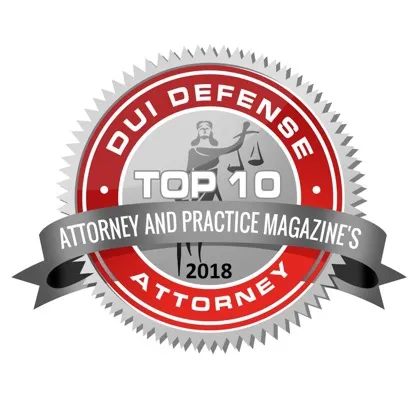 Top 10 DUI Defense recognition, 2018