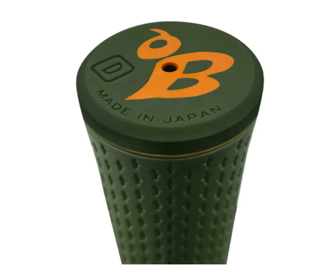 Original Route Bee Professional olive green golf grip with orange end-cap logo