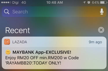 Lazada RM20 off