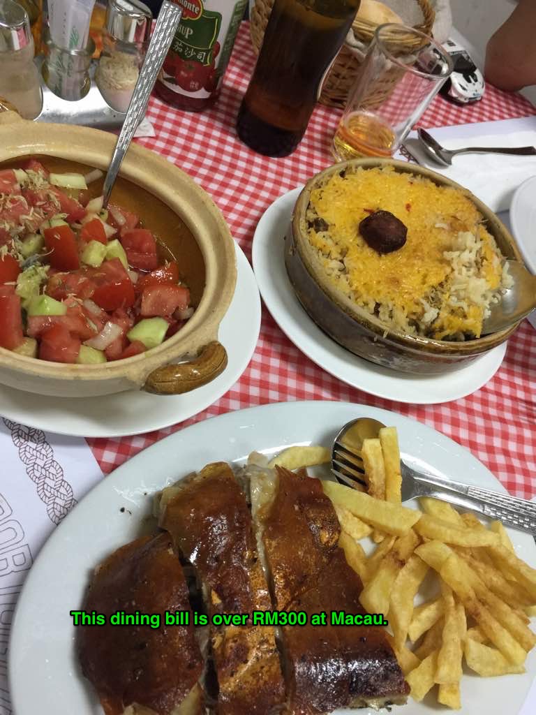 Expensive meal in Macau