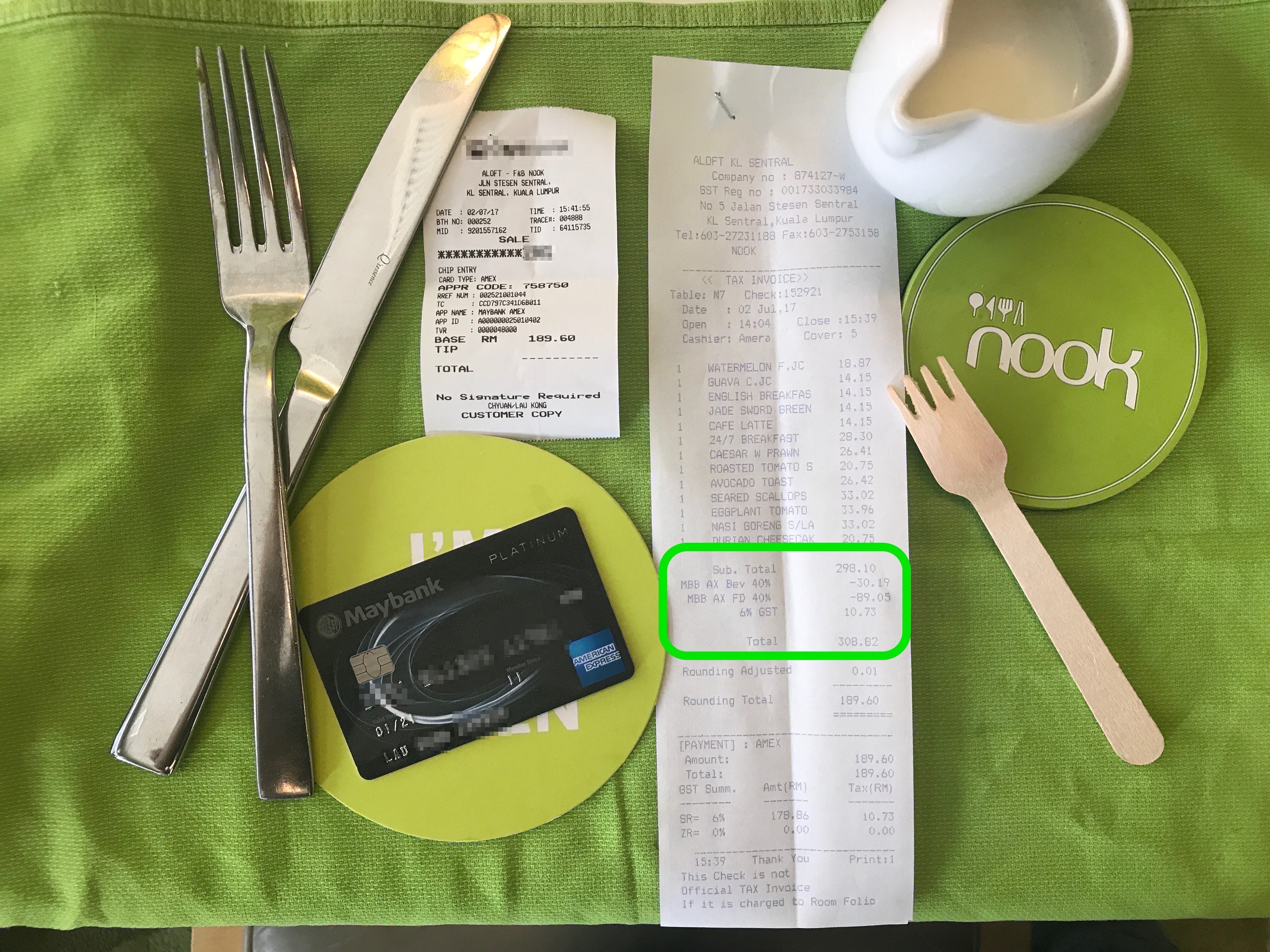 discount neat receipts