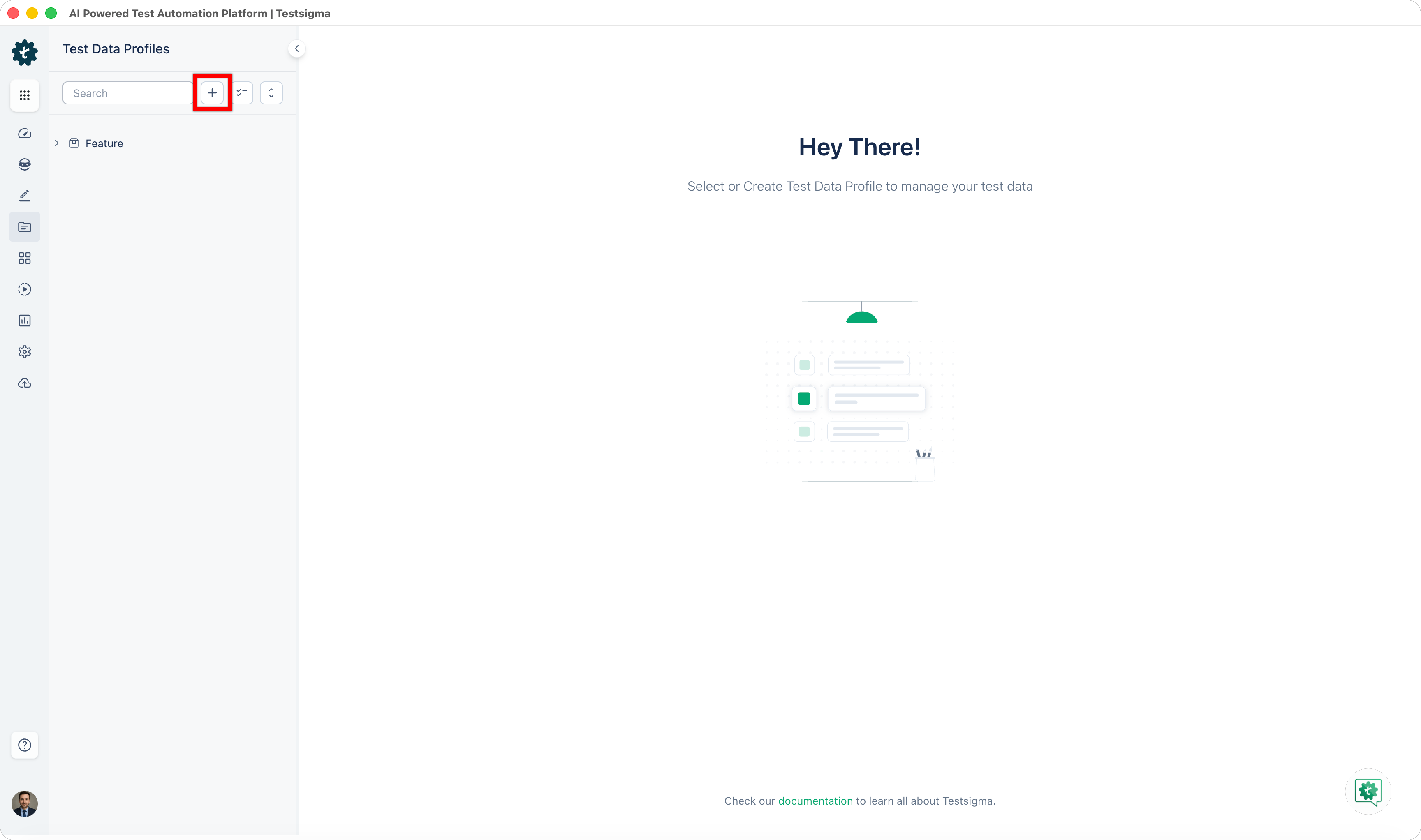 click plus button at top of left panel