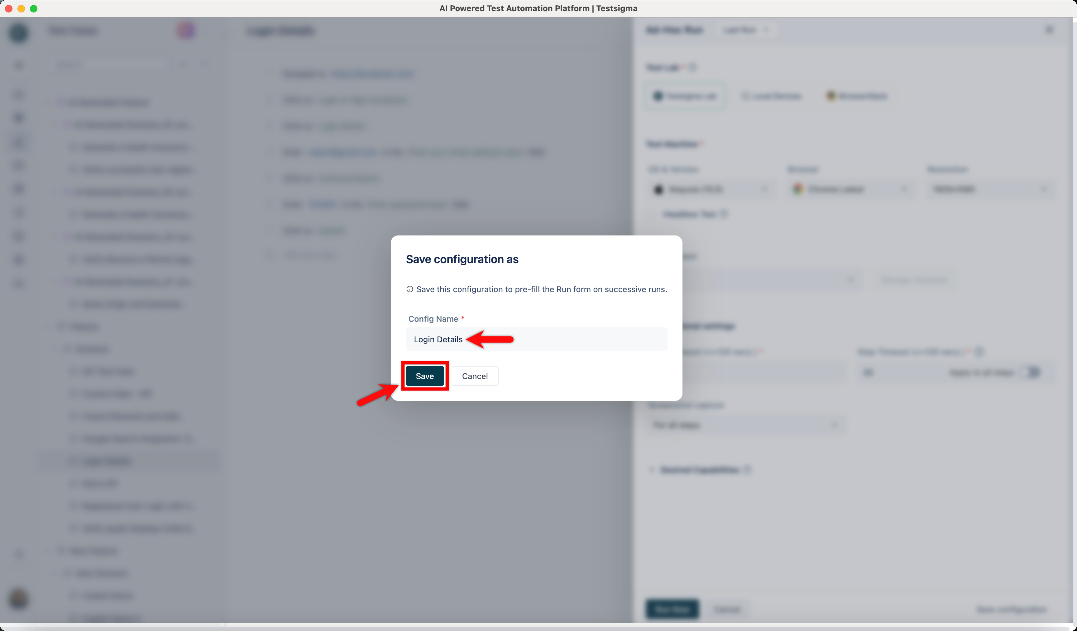 Configuration name