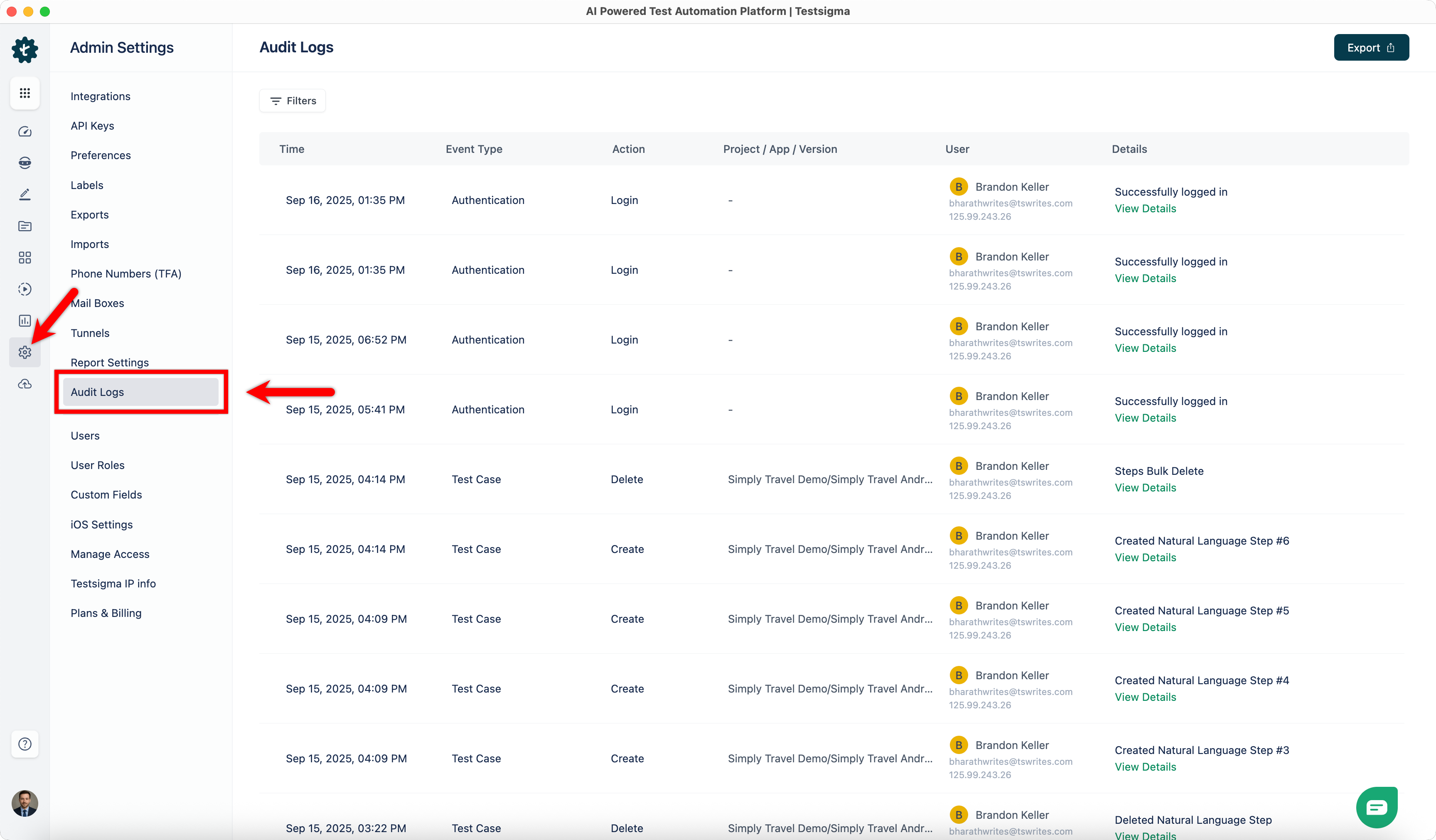 Audit Logs