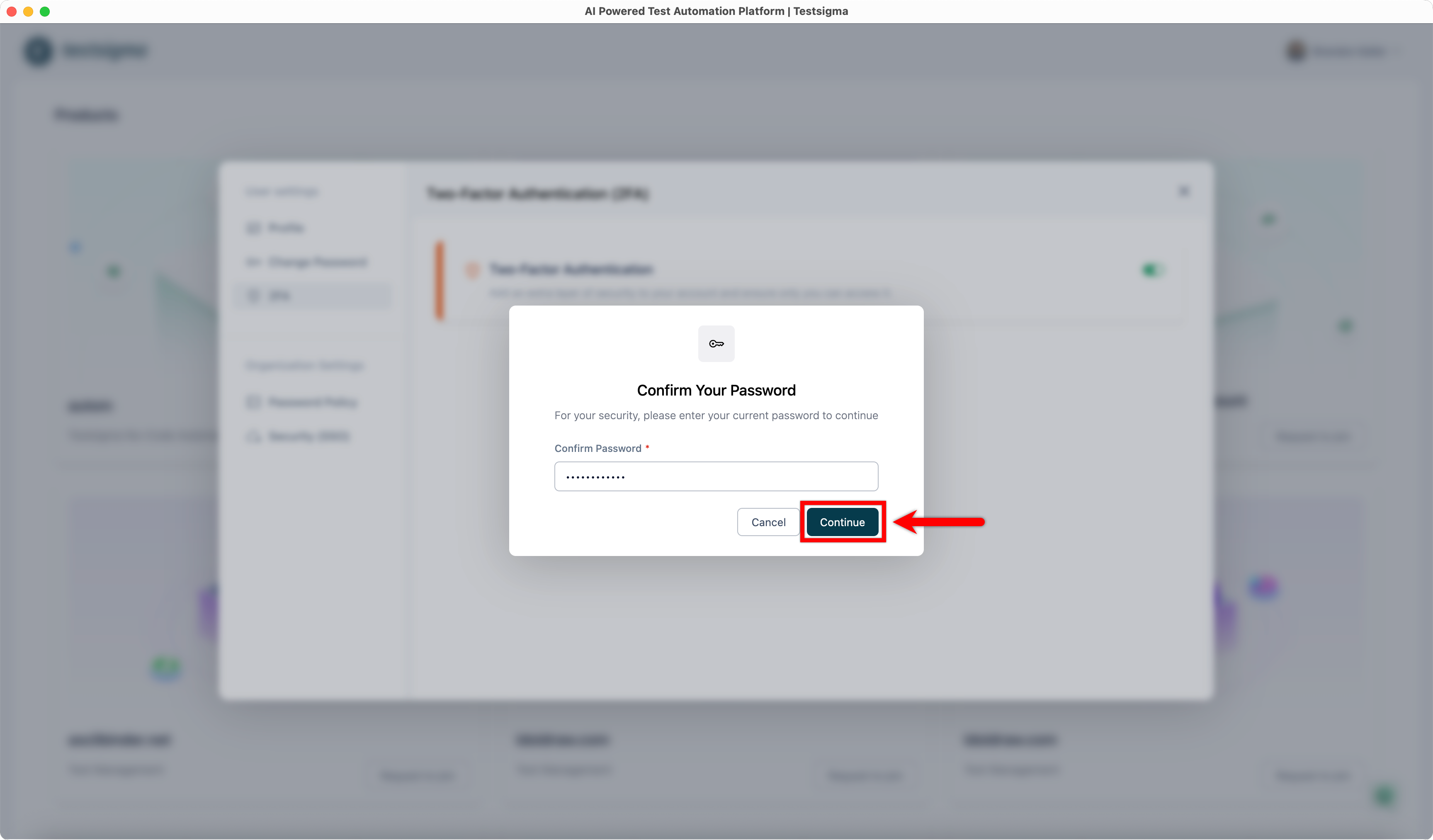 Confirm Your Password