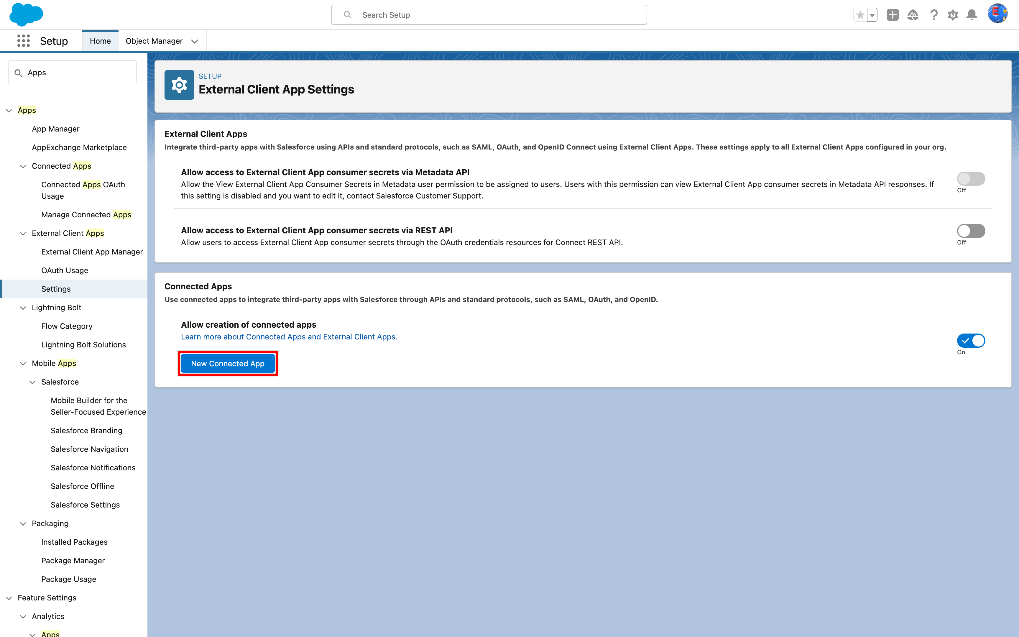 create connected apps 1