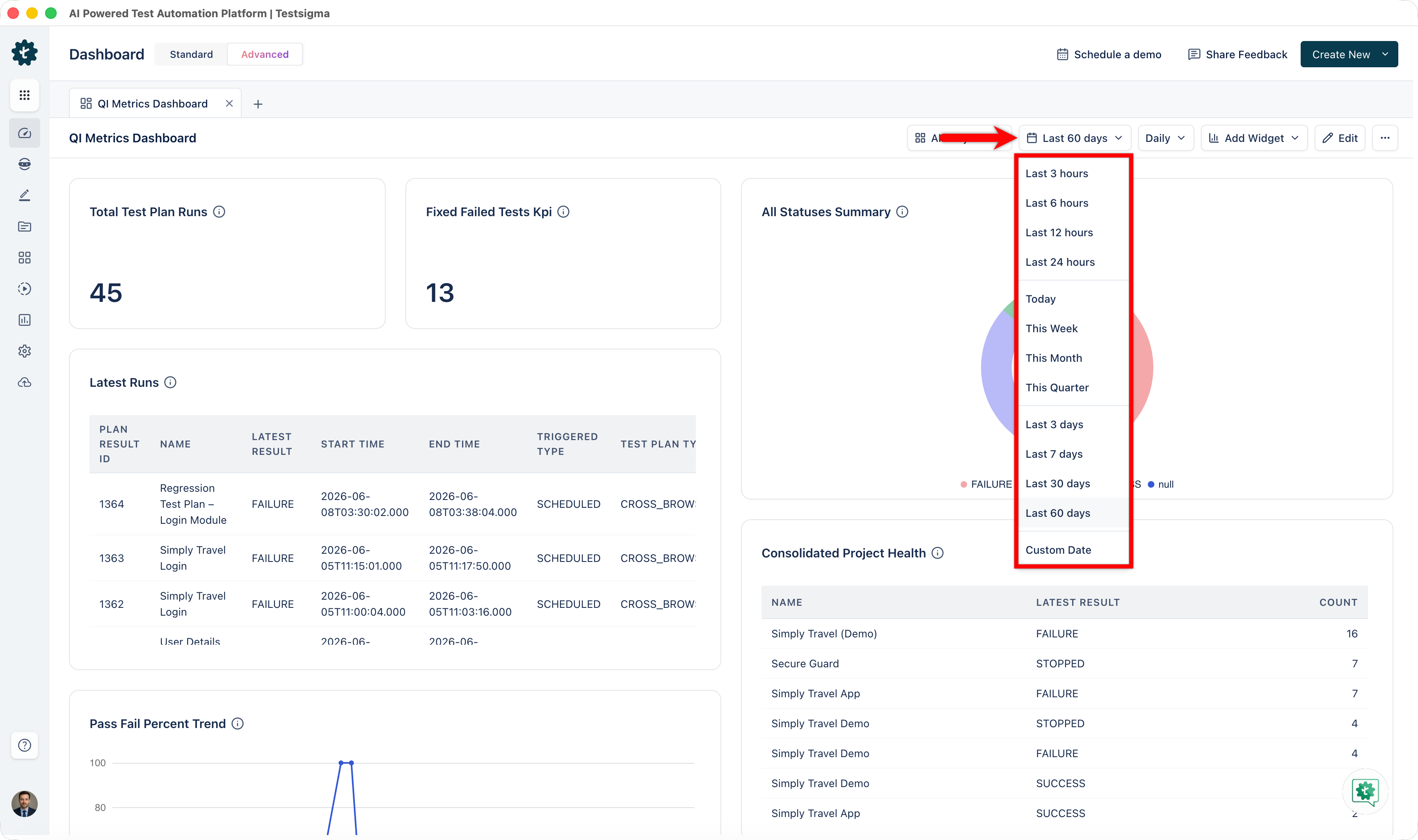 Date Range Filter for Dashboard
