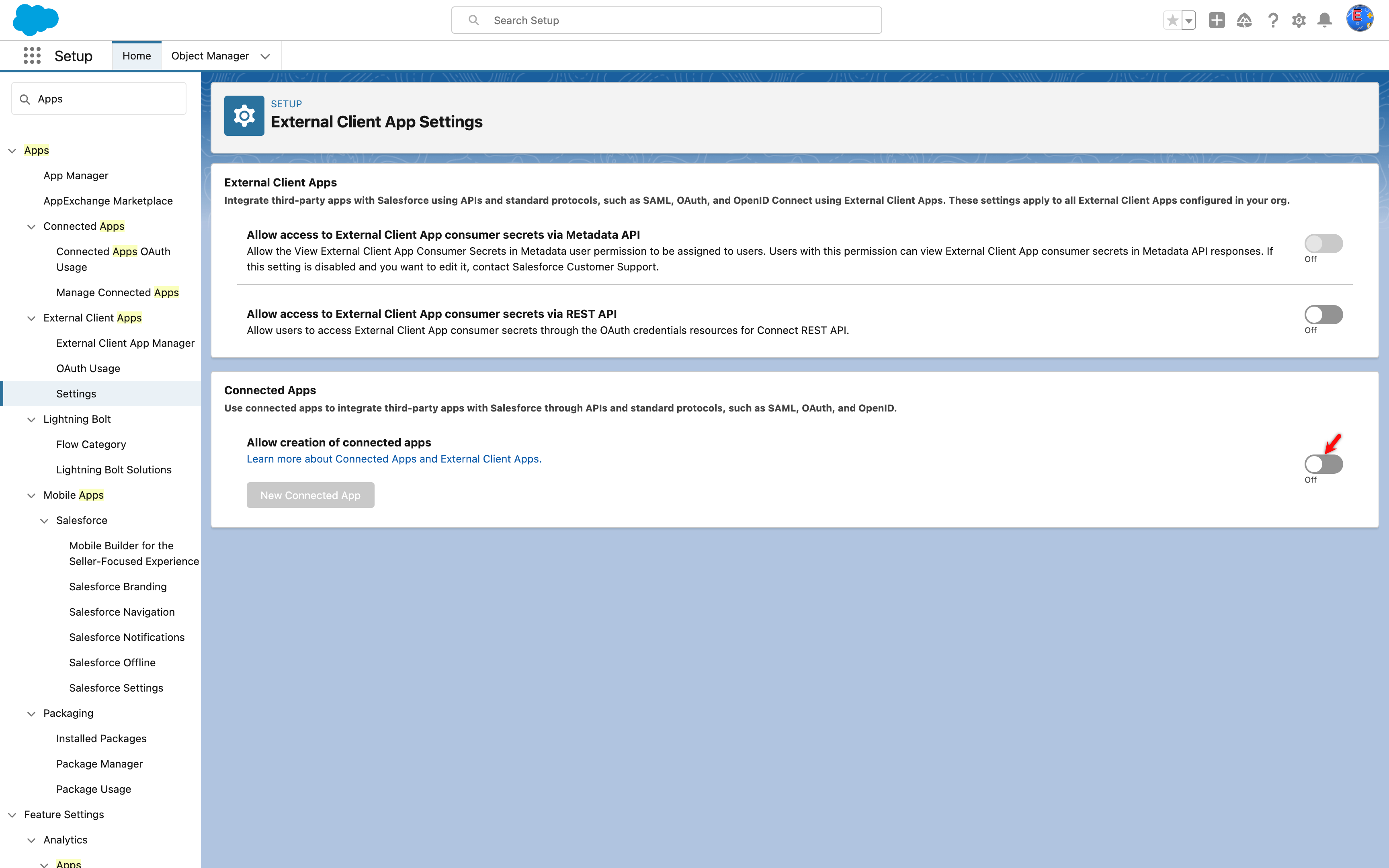 enable connected apps 3