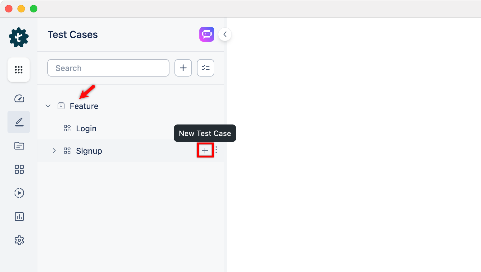 Feature Test Case Explorer