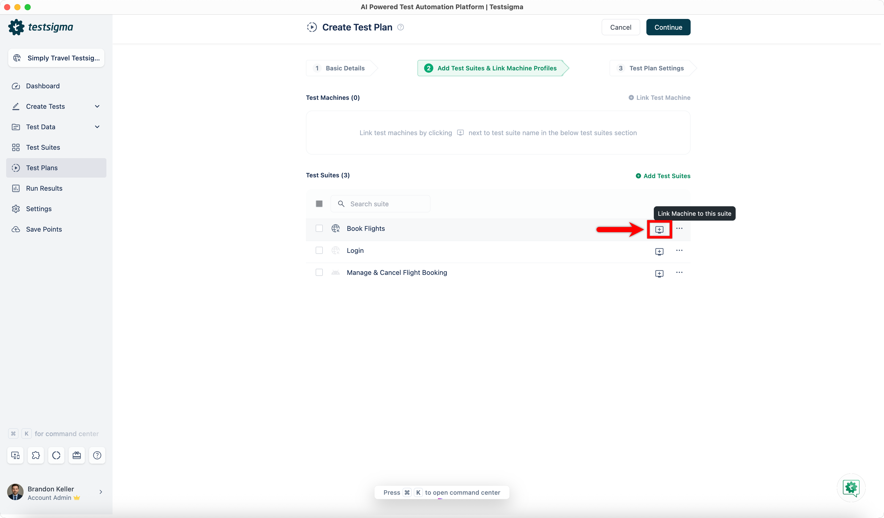 Link Machine Profiles